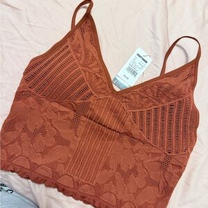 Women's Lace Bandeau in Terracotta